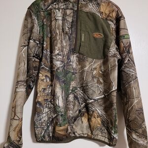 Drake Nontypical Magnattach quarter zip pullover, camouflage, size small